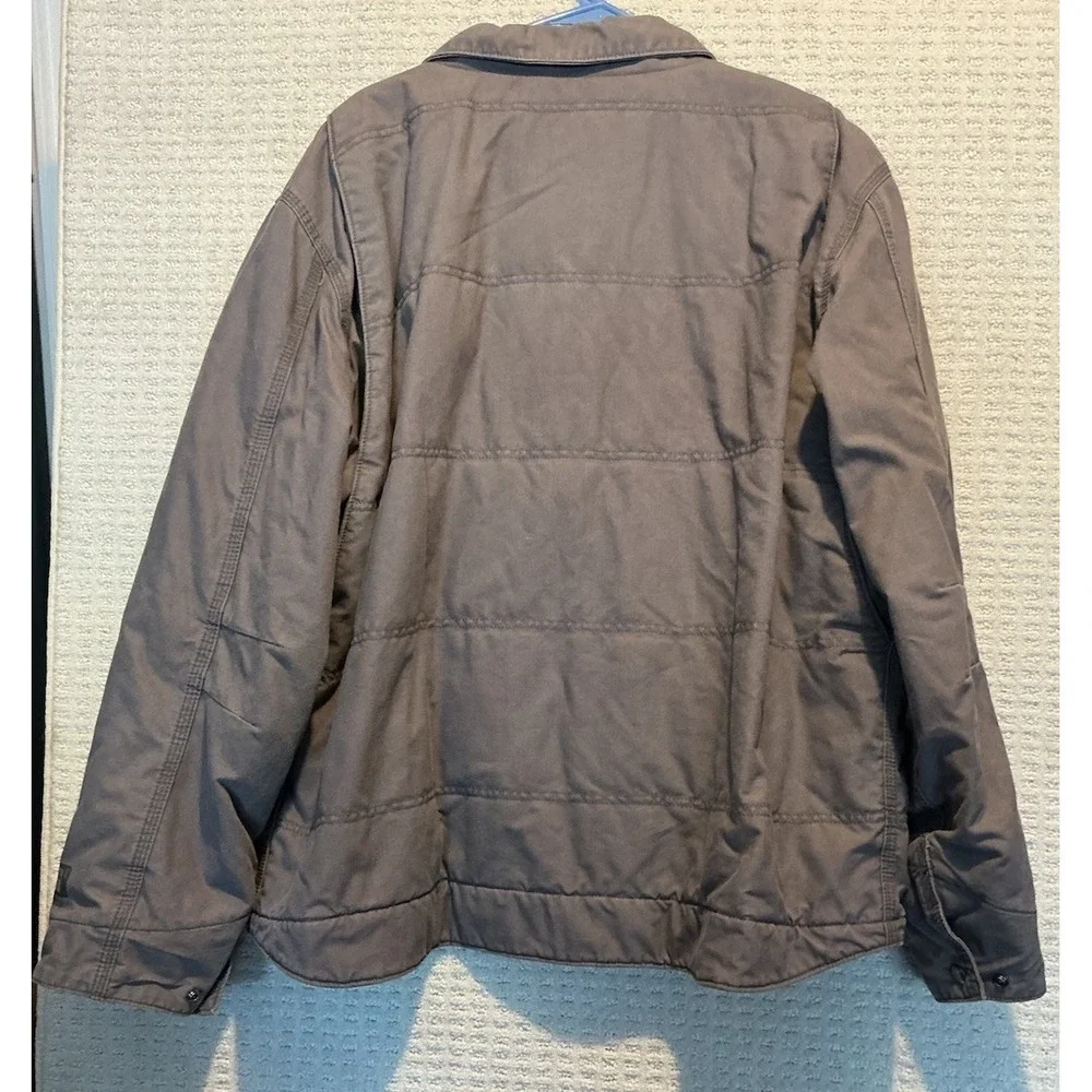Carhartt Men's Gray Canvas Jacket Quilted 101441-022  2XL THINSULATE Workwear